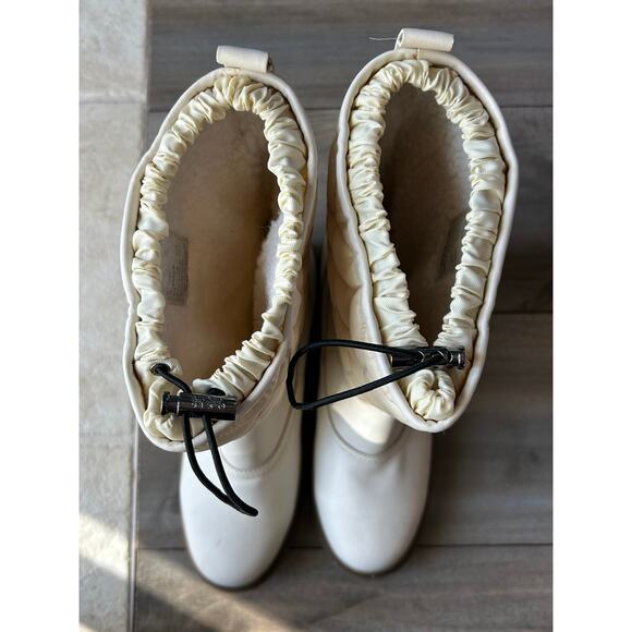 Coach Winter White Sparrow Quilted Waterproof Winter Snow Boots Womens 9.5 - Picture 7 of 14